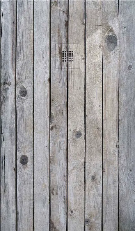 Diseño 3D efecto madera rústica gris