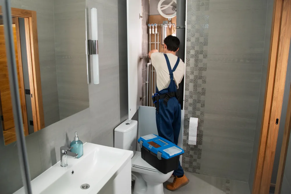 Baño completo en gris piedra — Las Rozas